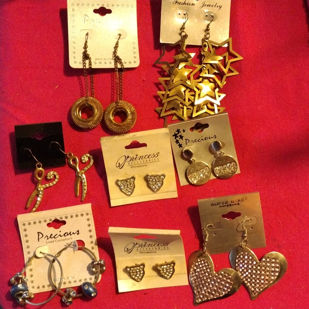Earrings gold & silver